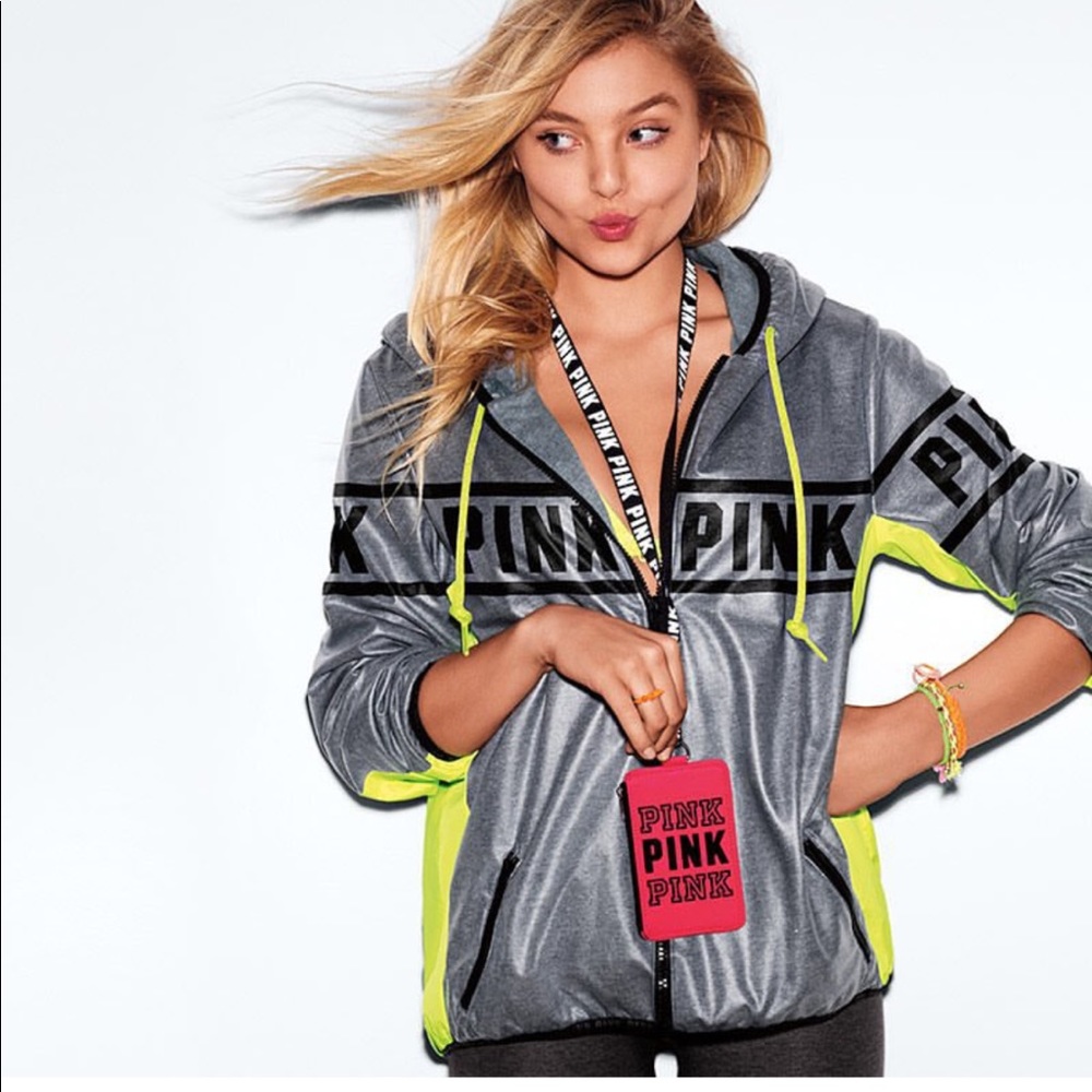 PINK VS Anorak neon yellow/ grey - Picture 3 of 6